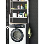3 layers metal shelf storage rack over washing machine