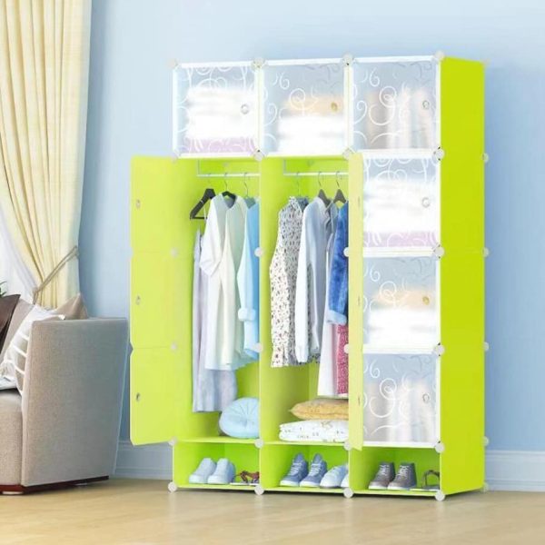 3 Column Plastic Wardrobe