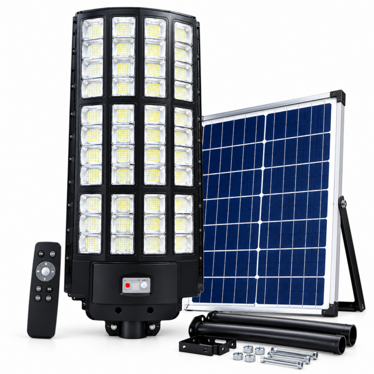 JSOT 5000W Super Wide Angle All-in-One Solar Street Light in white background